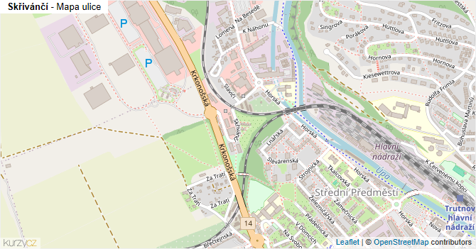 Skřivánčí - mapa ulice