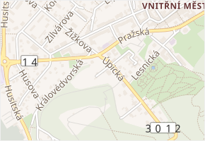 Slepá v obci Trutnov - mapa ulice