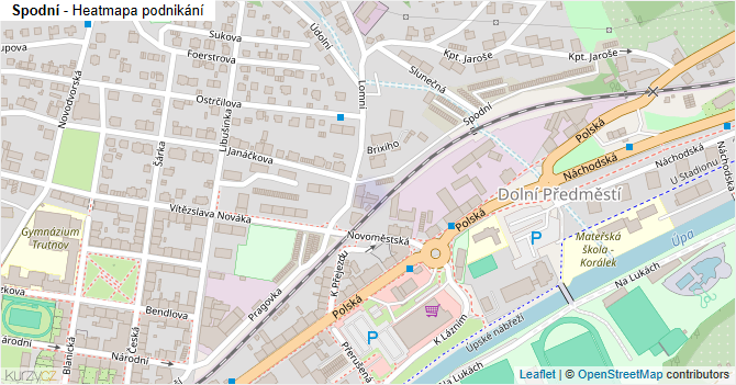 Spodní - mapa podnikání