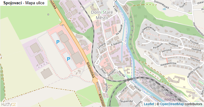 Spojovací - mapa ulice