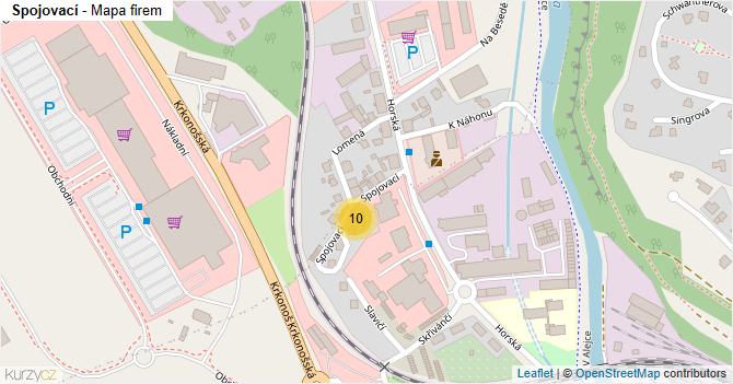 Spojovací - mapa firem