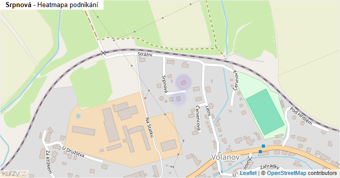 Srpnová - mapa podnikání