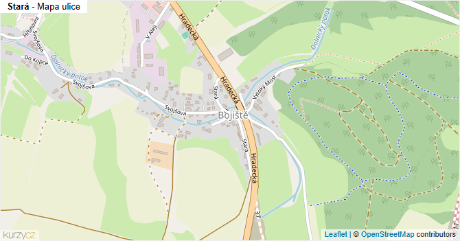 Stará - mapa ulice