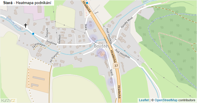 Stará - mapa podnikání