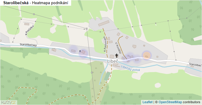 Starolibečská - mapa podnikání