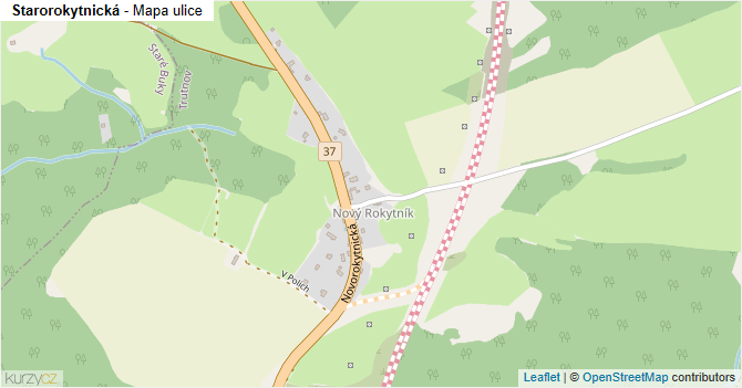 Starorokytnická - mapa ulice
