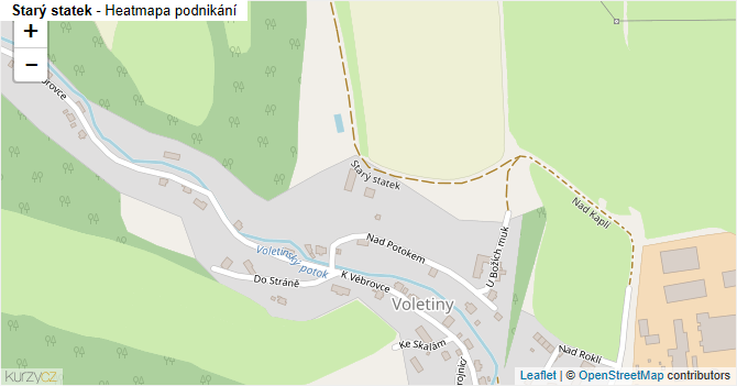 Starý statek - mapa podnikání