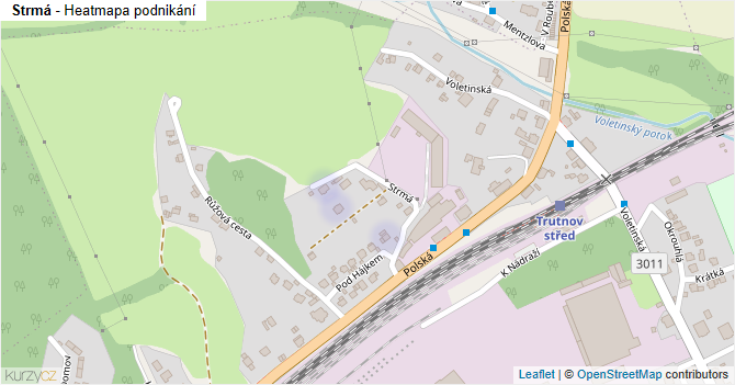 Strmá - mapa podnikání