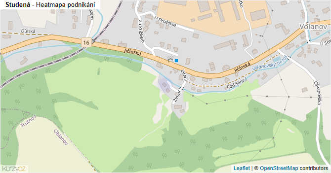 Studená - mapa podnikání