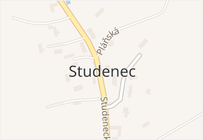 Studenec v obci Trutnov - mapa části obce