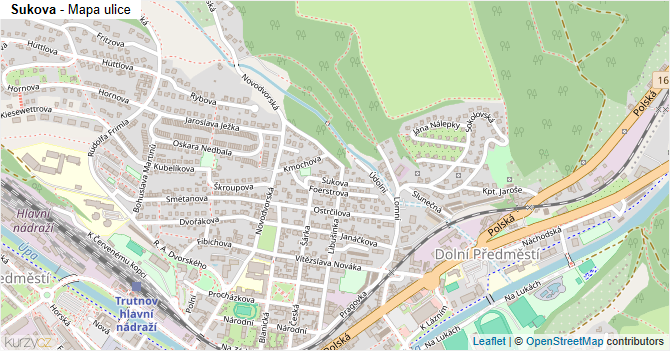 Sukova - mapa ulice