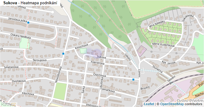 Sukova - mapa podnikání
