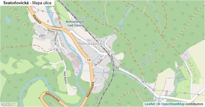 Svatoňovická - mapa ulice