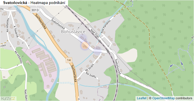 Svatoňovická - mapa podnikání
