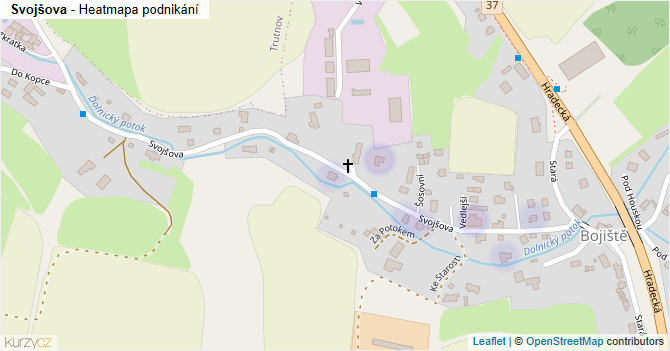 Svojšova - mapa podnikání