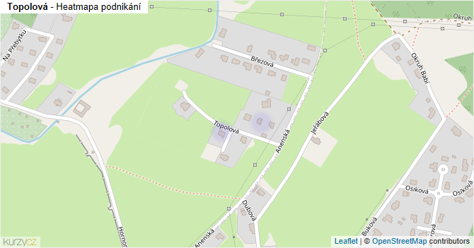 Topolová - mapa podnikání