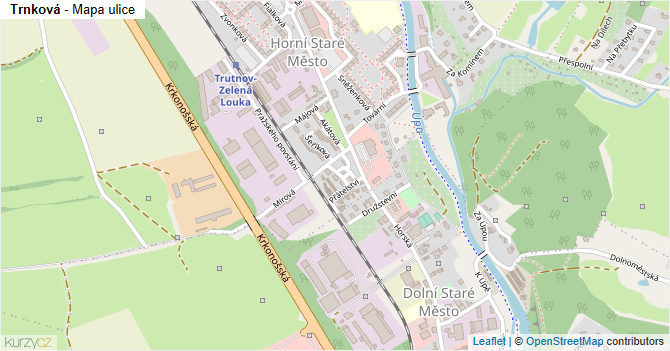 Trnková - mapa ulice
