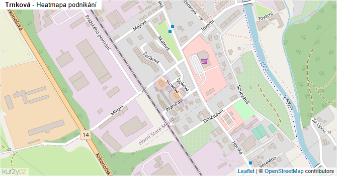 Trnková - mapa podnikání