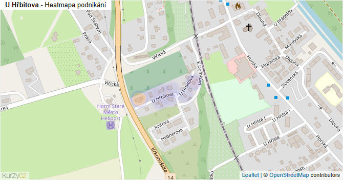 U Hřbitova - mapa podnikání