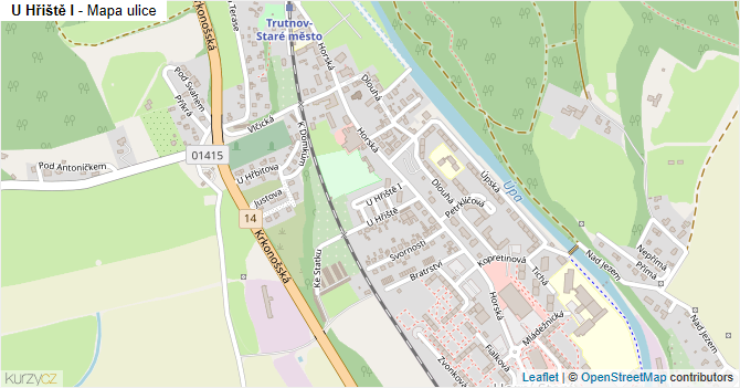 U Hřiště I - mapa ulice