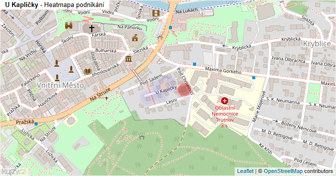 U Kapličky - mapa podnikání