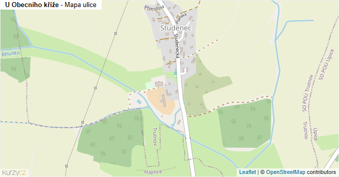 U Obecního kříže - mapa ulice