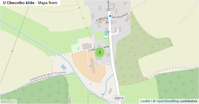 U Obecního kříže - mapa firem