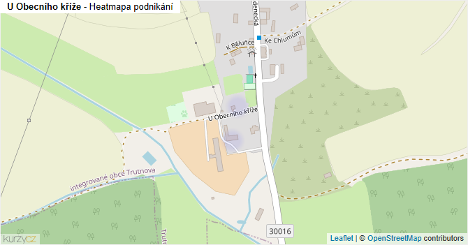 U Obecního kříže - mapa podnikání