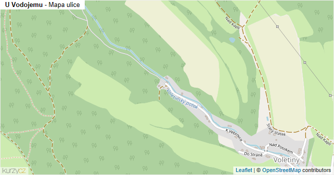 U Vodojemu - mapa ulice