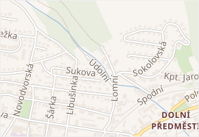 Údolní v obci Trutnov - mapa ulice