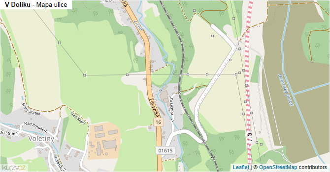V Dolíku - mapa ulice