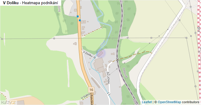 V Dolíku - mapa podnikání