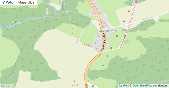 V Polích - mapa ulice