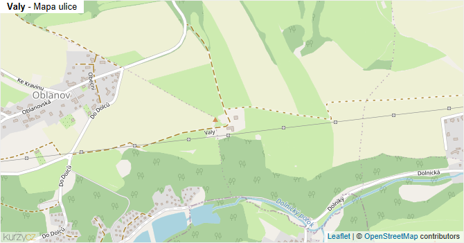 Valy - mapa ulice