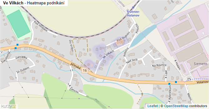 Ve Vilkách - mapa podnikání