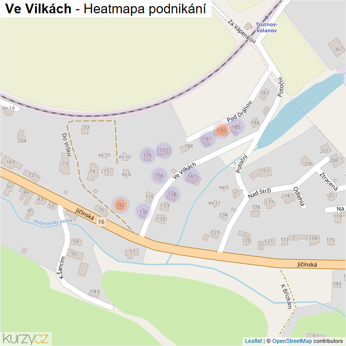 Mapa Ve Vilkách - Firmy v ulici.