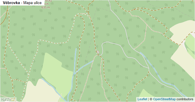 Vébrovka - mapa ulice