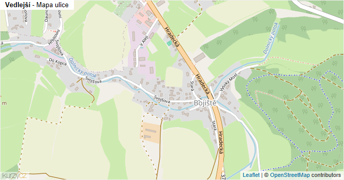 Vedlejší - mapa ulice