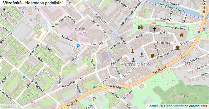 Vězeňská - mapa podnikání