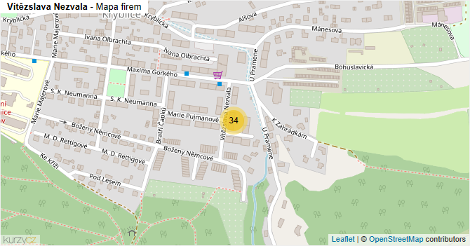 Vítězslava Nezvala - mapa firem