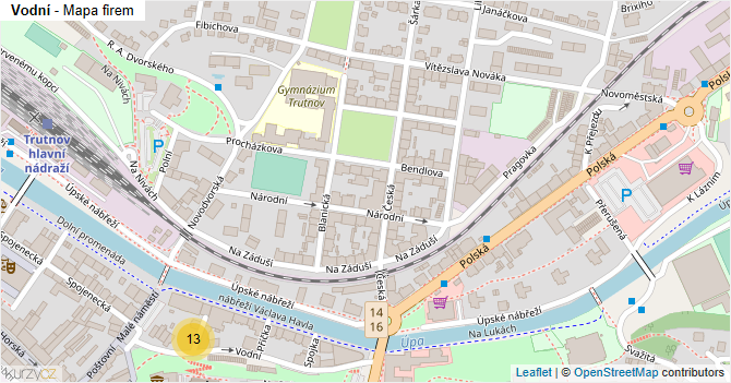 Vodní - mapa firem