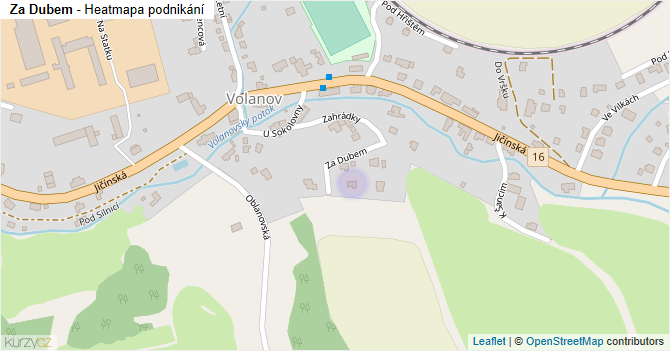 Za Dubem - mapa podnikání