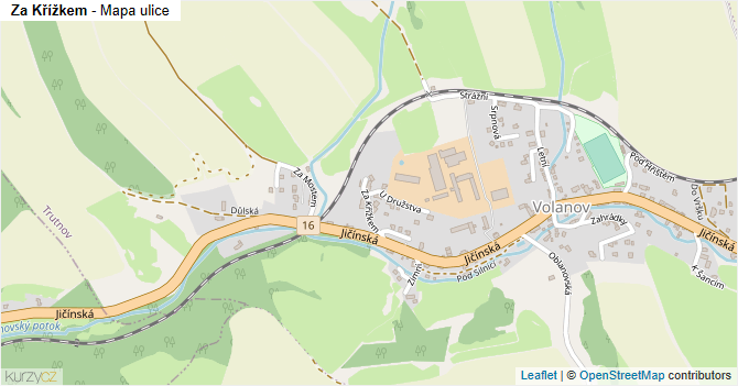 Za Křížkem - mapa ulice