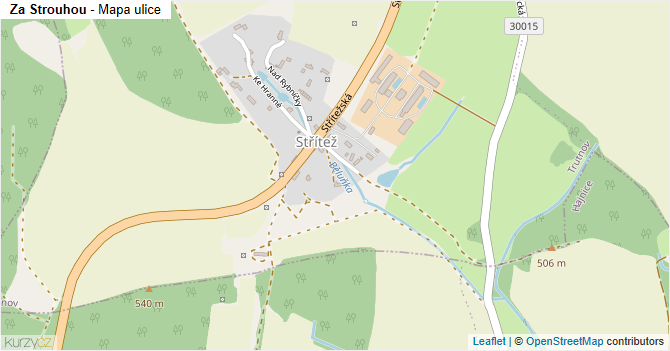 Za Strouhou - mapa ulice