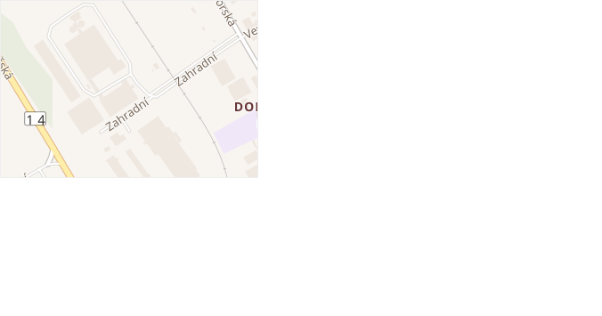 Zahradní v obci Trutnov - mapa ulice