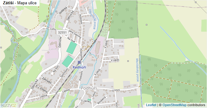 Zátiší - mapa ulice