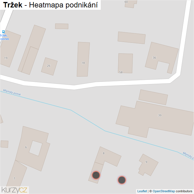 Mapa Tržek - Firmy v obci.