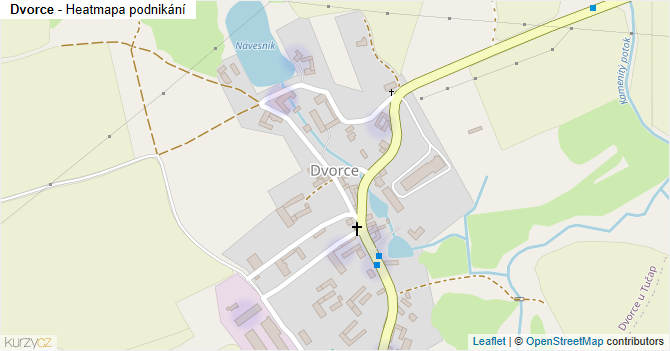 Dvorce - mapa podnikání