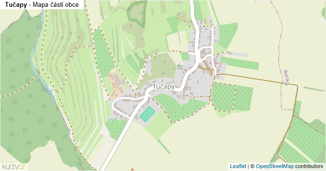 Tučapy - mapa části obce