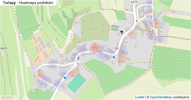 Tučapy - mapa podnikání